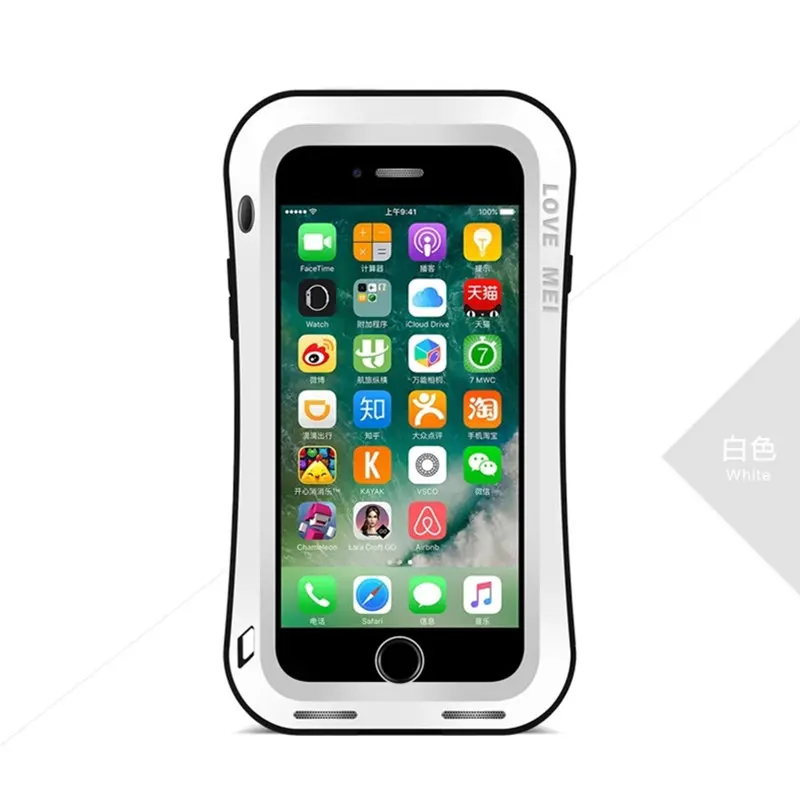 Powerful Shockproof Water Resistant Dust Proof Metal Alu Phone Protective Housing Case Cover for iPhone 7 Plus 4.7&quot 5.5 inch |