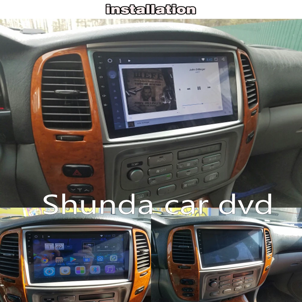 Shunda HD 10 дюймов Android 8 1 T3 автомобильный DVD для Toyota LC 100 Land Cruiser LC100 2003 2007 с 4G WI FI GPS Радио