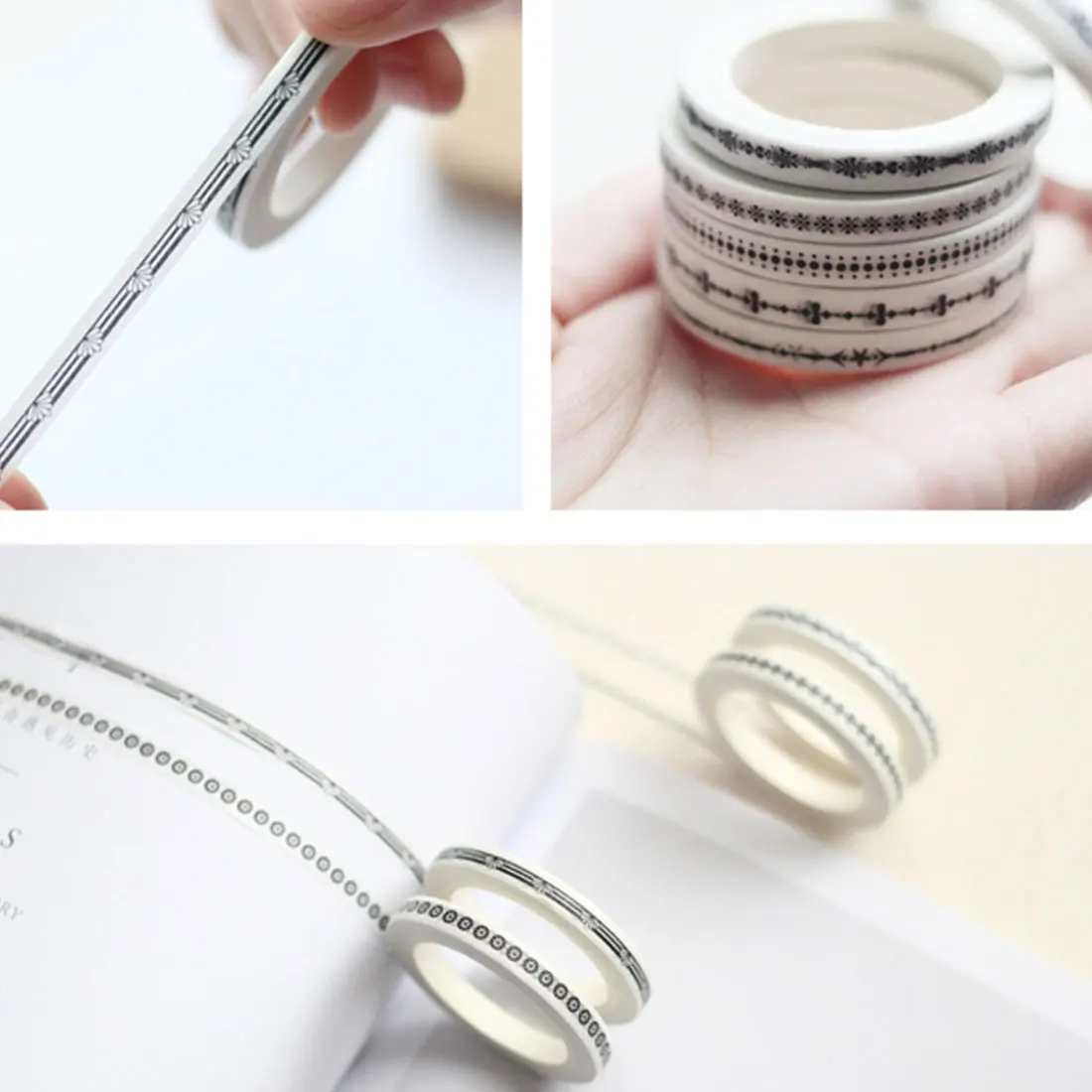 

Fashion Slim Diy Washi Tape Scrapbooking Masking TapeRetro Border Material Handbook Decorative Sticker Fine Section Tapes