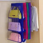 Аксессуары для путешествий, модный двухсторонний прозрачный 6 карманный органайзер для упаковки, складная подвесная сумка, вешалки, сумка