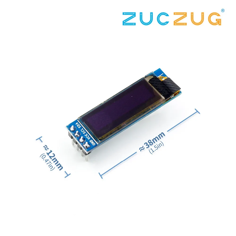 Модуль SSD1306 для самостоятельной сборки с ЖК дисплеем 0 91 дюйма 128x32 IIC I2C Белый/Синий