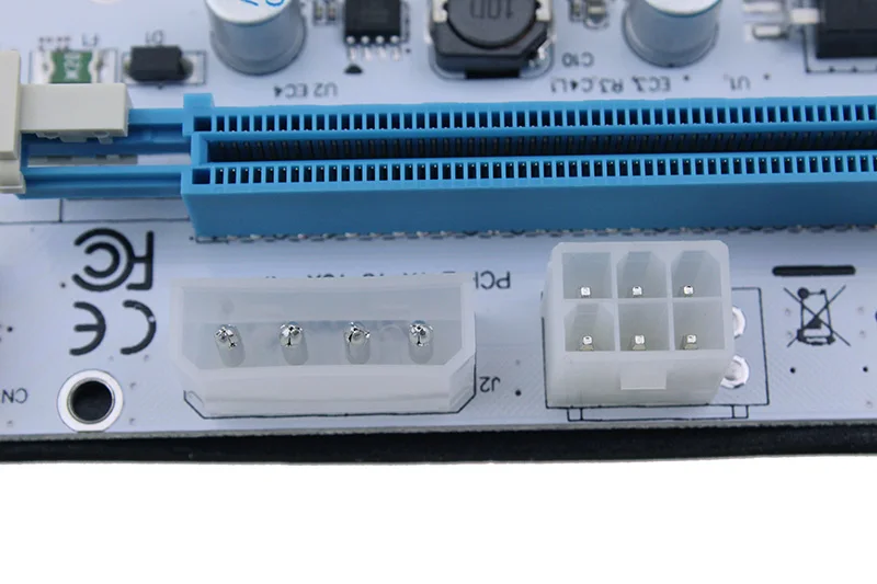 Новая 6 шт. VER008S 3-в-1 Molex 4Pin SATA 6PIN PCIE PCI-E PCI Express Riser Card 1x к 16x USB 3 0 кабель для майнинга
