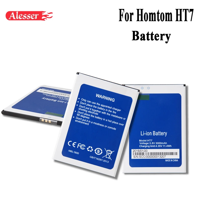 Алессер для HOMTOM HT7 батарея 3000 мАч 100% Новый Сменный аксессуар Аккумуляторы Pro