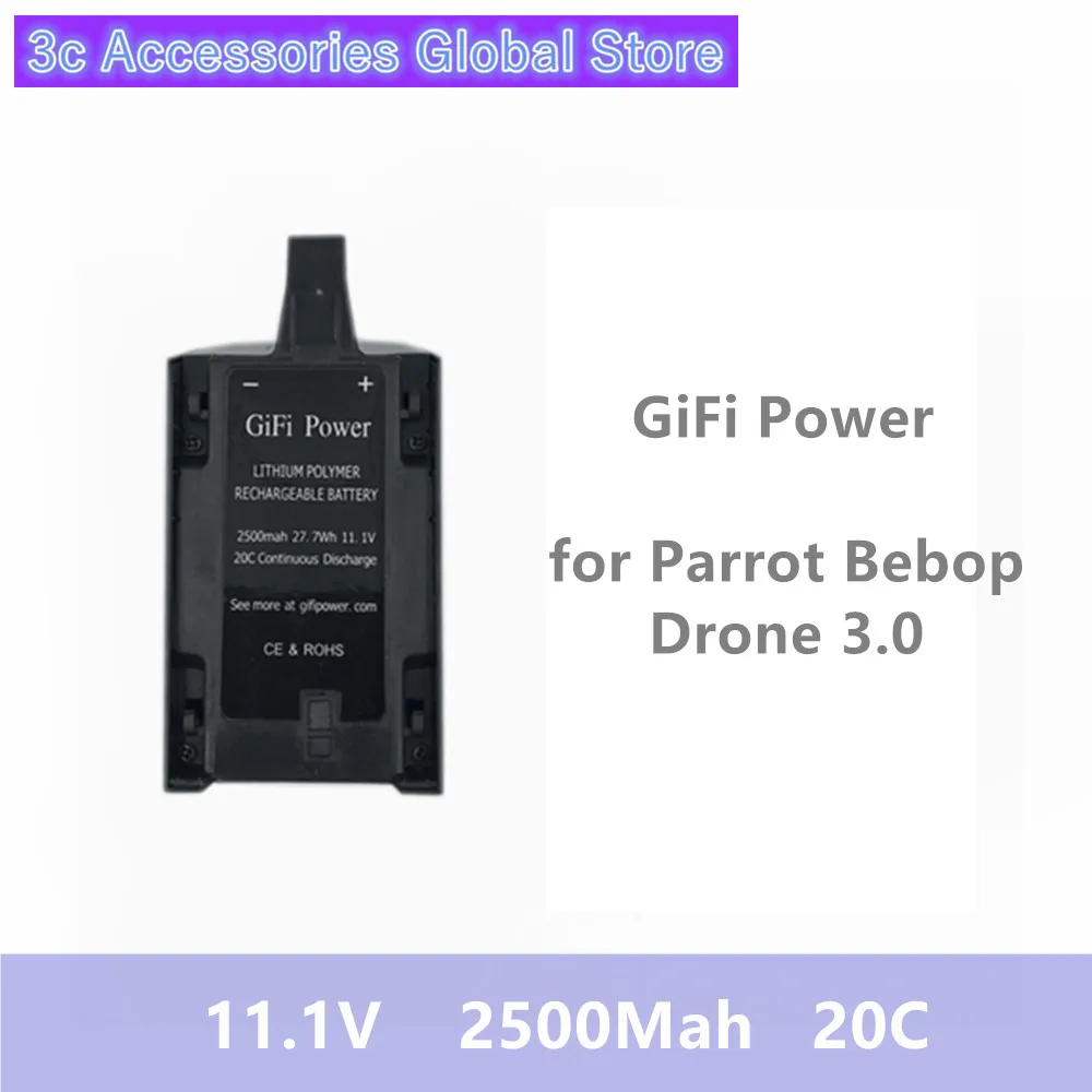 1 или 2 шт. батарейки Li Po для дрона Parrot Bebop 2500 Drone3.0|Перезаряжаемые батареи| |