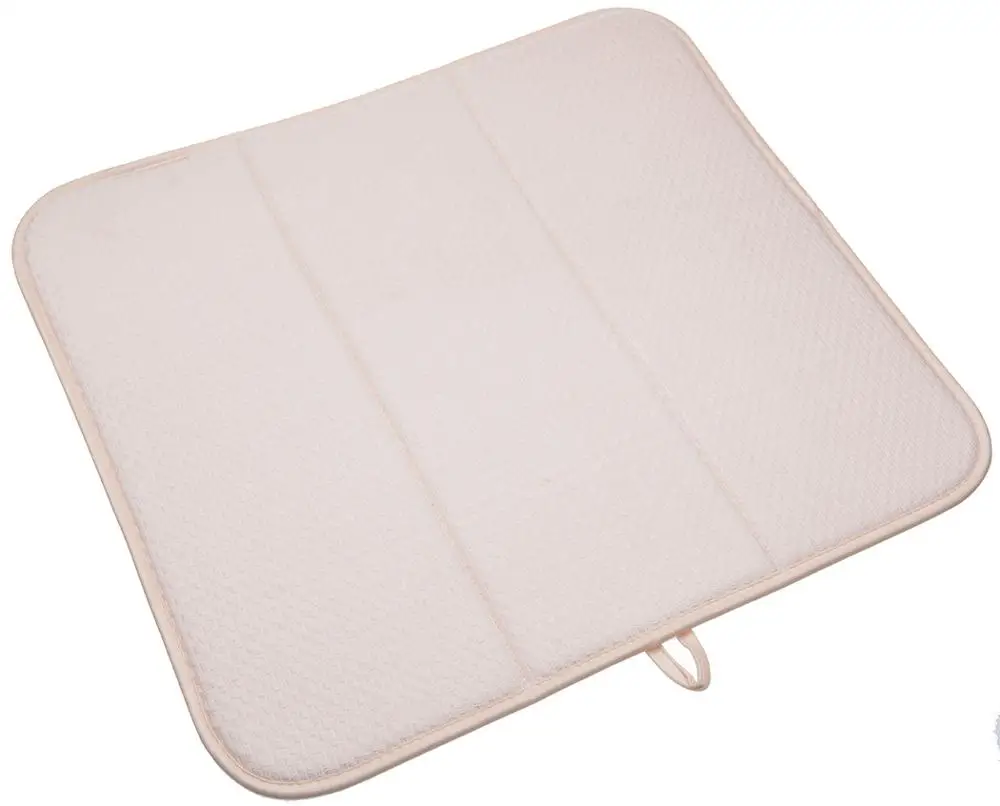 plaid cream Sinland коврик для сушки посуды из микрофибры, коврик для сушки посуды для кухни, Экстра большой счетчик, впитывающий 16 дюймов x 18 дюймов, цельный плед - Цвет: plaid cream