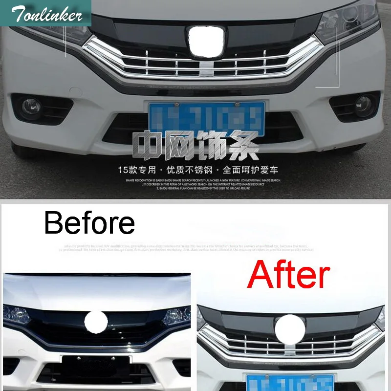 Tonlinker 1 шт. Автомобиль DIY ABS хромированный передний светильник решетки радиатора