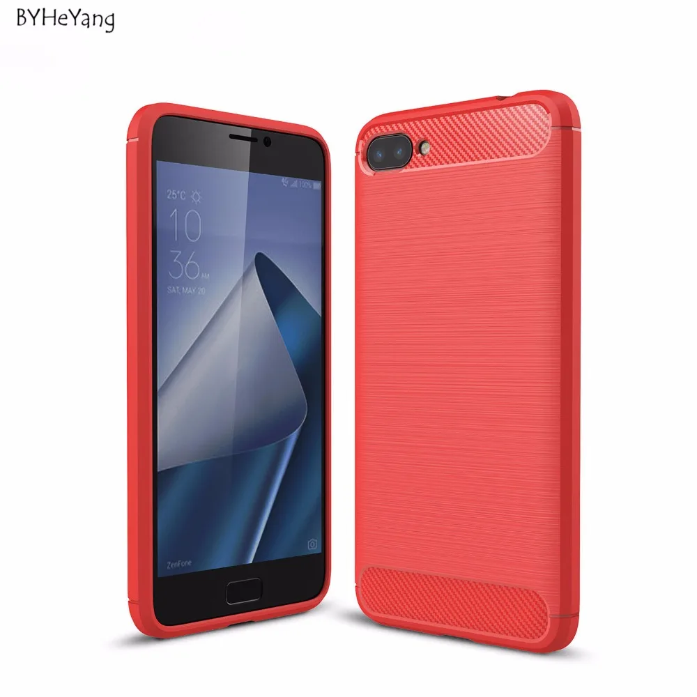 BYHeYang для Asus Zenfone 4 Max ZC520KL чехол 5 2 дюймов силиконовая резина углеродное волокно