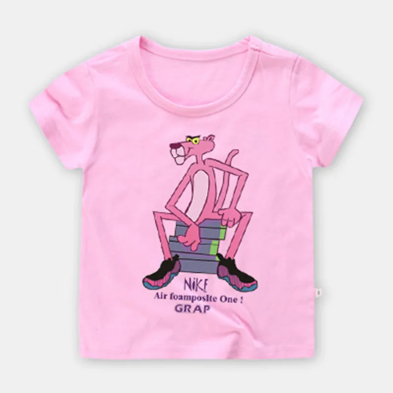 Moggi Cat/2019 летняя одежда для мальчиков спортивный костюм Розовая пантера детская с