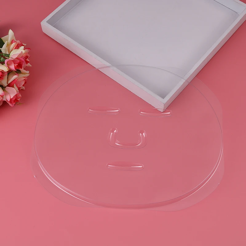 1PC Reuseable Facial Mask Plate For Fruit Vegetable Machine Maker Clear Silicone Mould Tray Making DIY Tool |