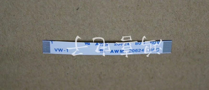 

WZSM New AWM 20624 80C 60V VW-1 FFC FPC flat flexible cable 0.5mm pitch 10pin Length 50mm Forward