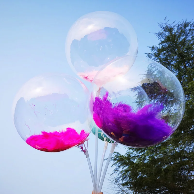 Wedding Birthday Party Decoration Balloons DIY Feather Transparent PVC BoBo Baby Shower Christmas Decor Favors | Дом и сад