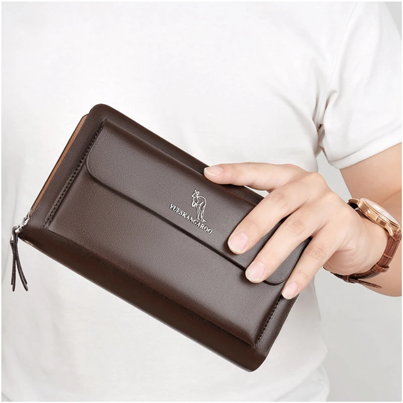 Мужской кошелек YUESKANGAROO Длинный из кожи для повседневной носки 2019|men purse|brand designer