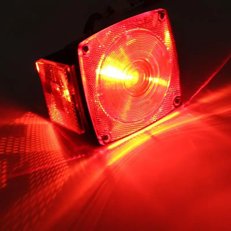 

1 Pair LED Truck Side Marker Light Red Rear Tail Lamp for Trailer Submersible Boat 12V Waterproof
