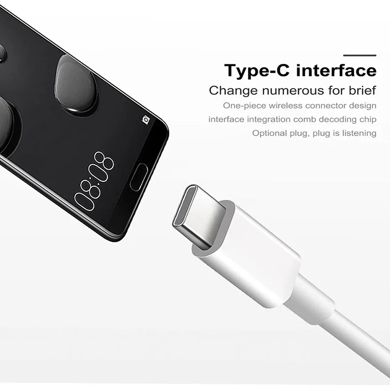 Оригинальный Для HUAWEI CM33 Наушники Тип usb C вкладыши muisc гарнитура микрофон объем