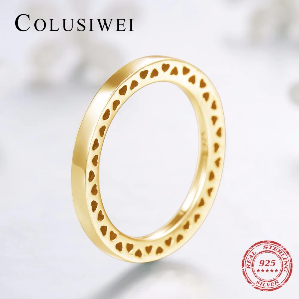 COLUSIWEI 3 стиля штабелируемое кольцо Свадебные ювелирные изделия на палец Твердые