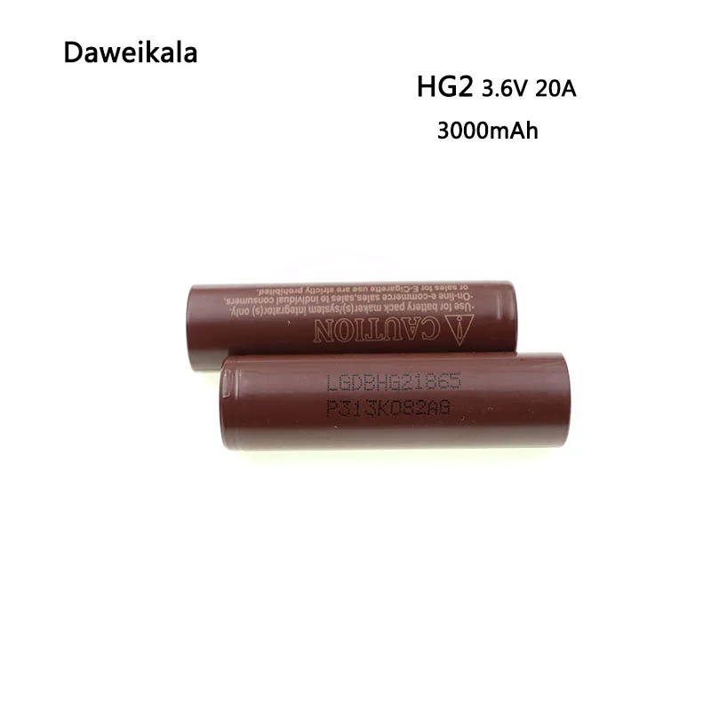 Daweikala HG2 18650 18650 3000mah электронные сигареты перезаряжаемые батареи высокой разрядки, 30A большой ток