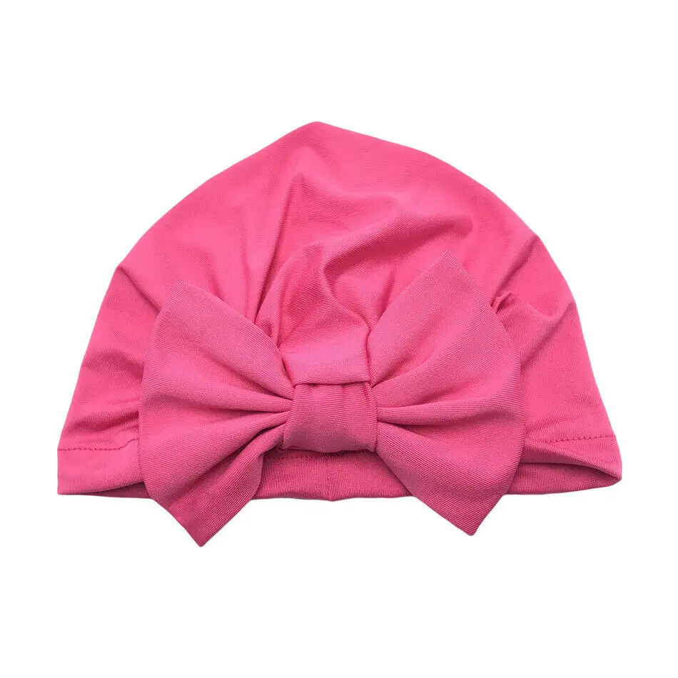 2019 Brand Newborn Kid Baby Girls Turban Soft Silk Beanie Comfy Bowknot Hospital Hat Cap Wrap Headwear Headband Lovely | Детская одежда
