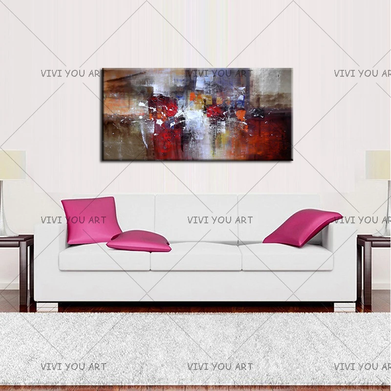 Abstract Modern Large Canvas Wall Art Huge Handmade Oil Painting Decorative Paintings For Home Decor Office Decoration | Дом и сад