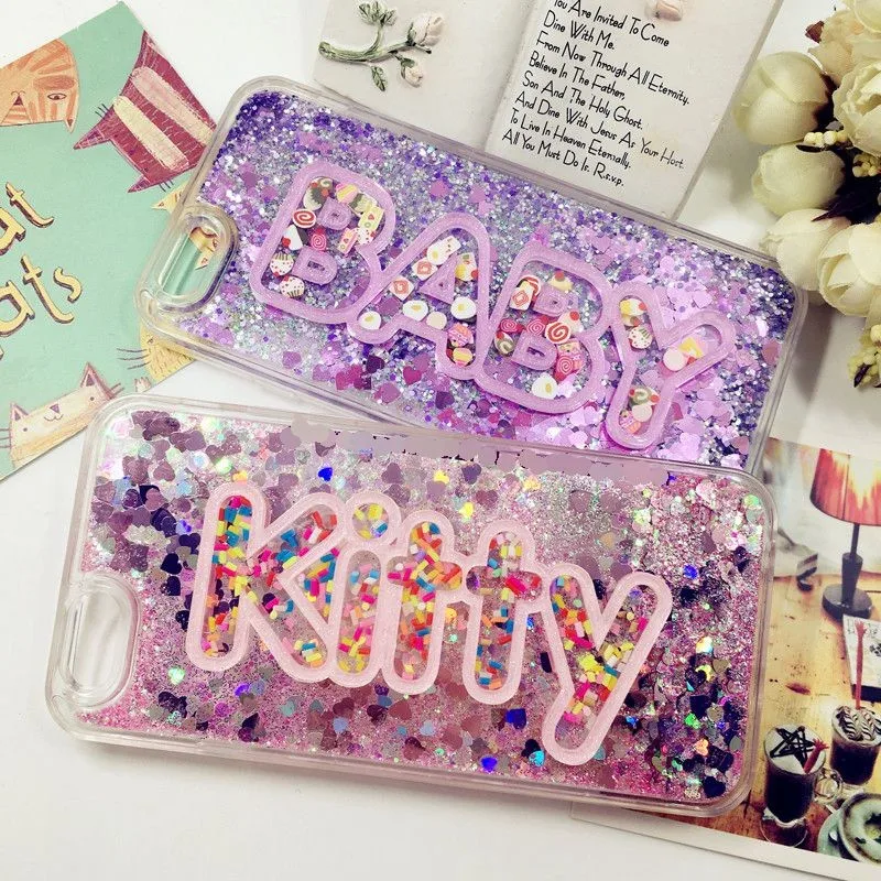 For huawei mate20 pro lite Mate20X Honor note10 P10selife Pretty 3d Exclusive Customize Name Personal Glitter Liquid soft Case | Мобильные