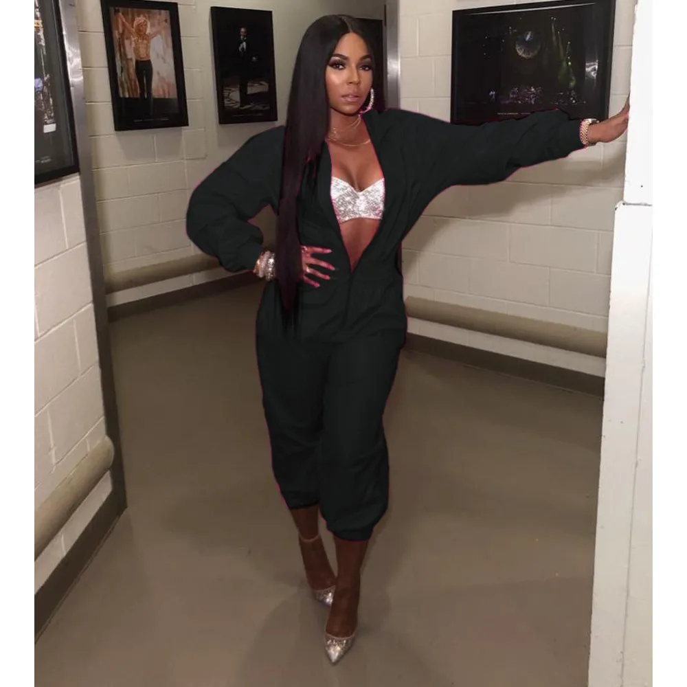 

Women Full Sleeve Front Zip Women Solid Jumpsuits Women Bodysuits