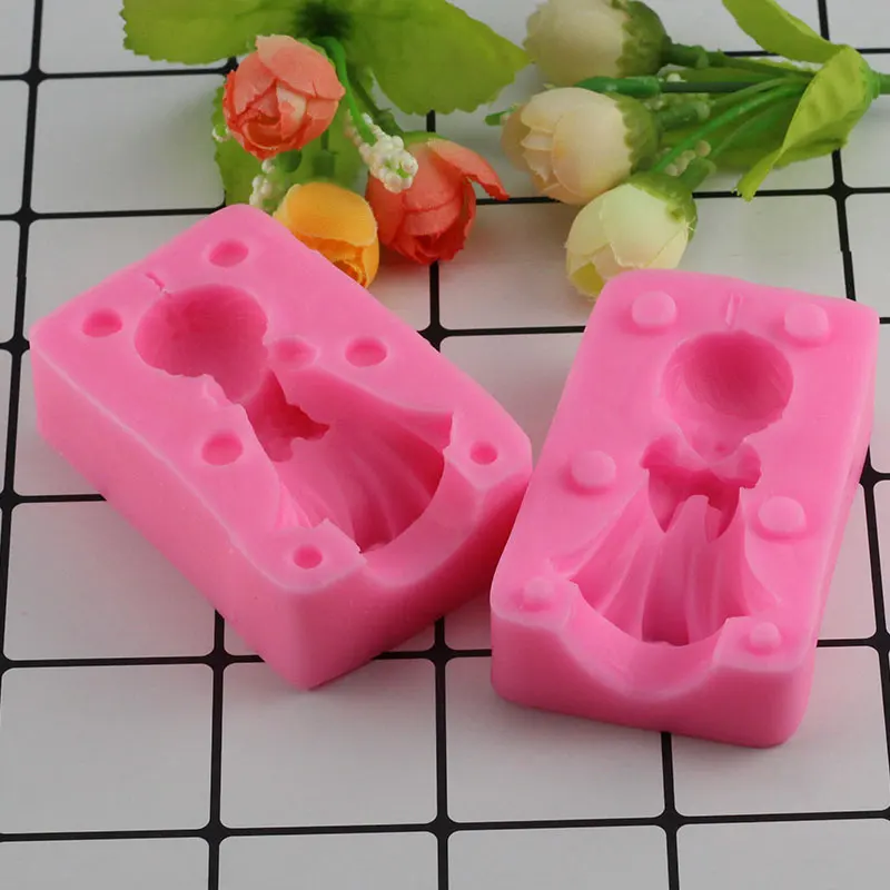 Mujiang 3D Ангел мальчик мыло силиконовая форма для свеч Fimo глиняные формы помадка