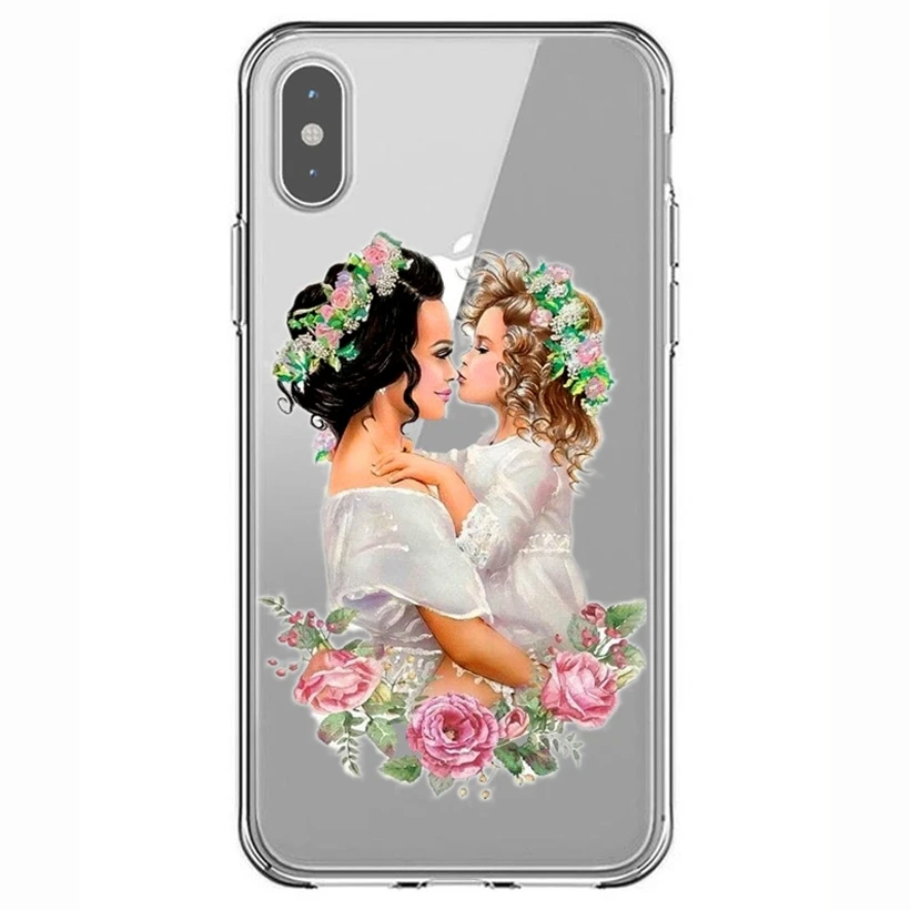 Модный прозрачный мягкий чехол для телефона из ТПУ iPhone X XS Max XR 7 8 милый