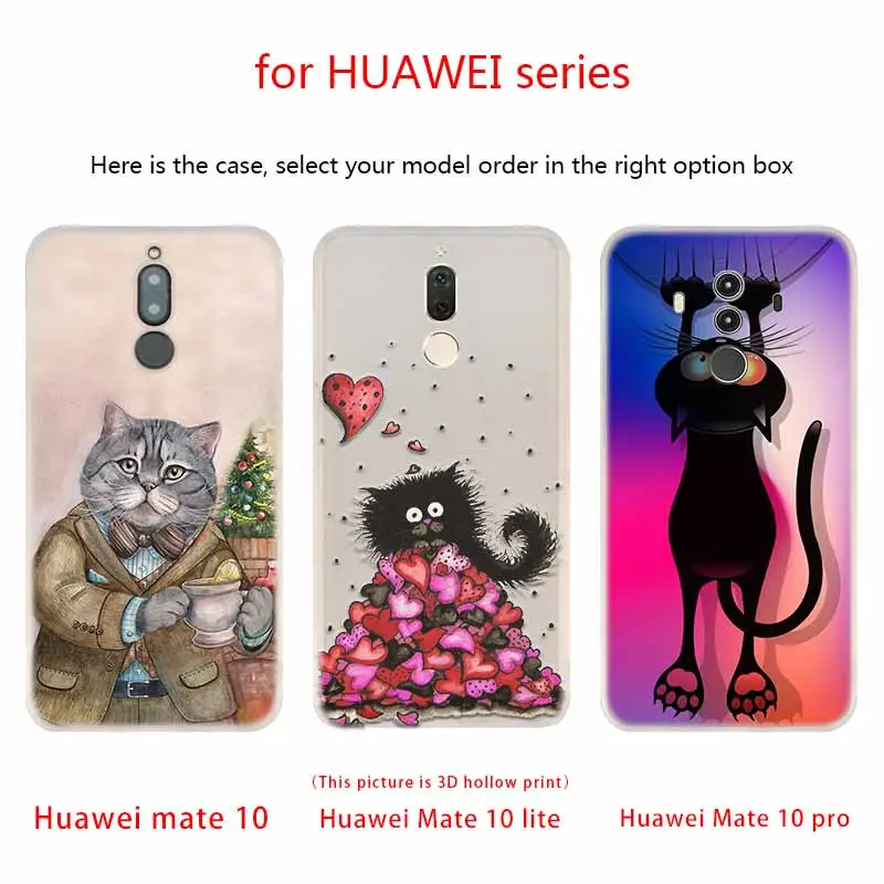 Мягкий силиконовый чехол для Huawei Mate 30 20 10 Lite Pro 20X S Y9 2018 2019 NOVA 3 3i 4 черный пушистый