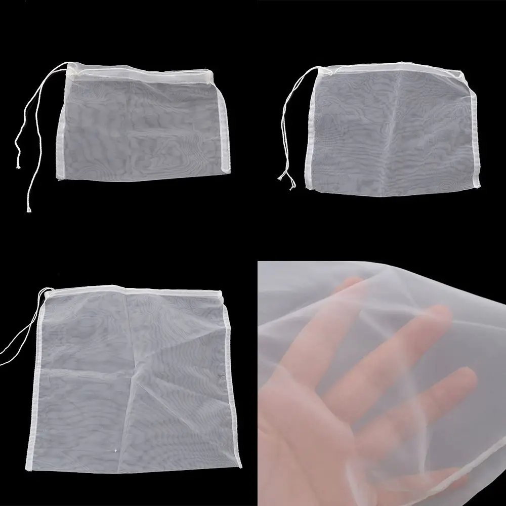 4 Sizes Tea Nut Fruit Juice Milk Nylon Mesh Filter Bag Net Strainer Reusable Strainers Kitchen Tools Colanders Acc | Дом и сад