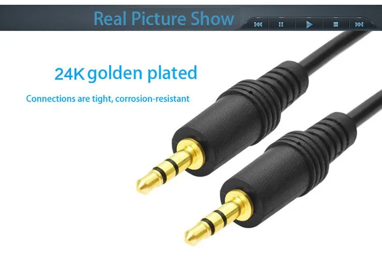 3.5mm Male to 1.5m/3m/5m/10m/15m/20m Stereo Audio Jack AUX Auxiliary Cable For Mobile phone for iPod MP3 Black Wholesale | Компьютеры и
