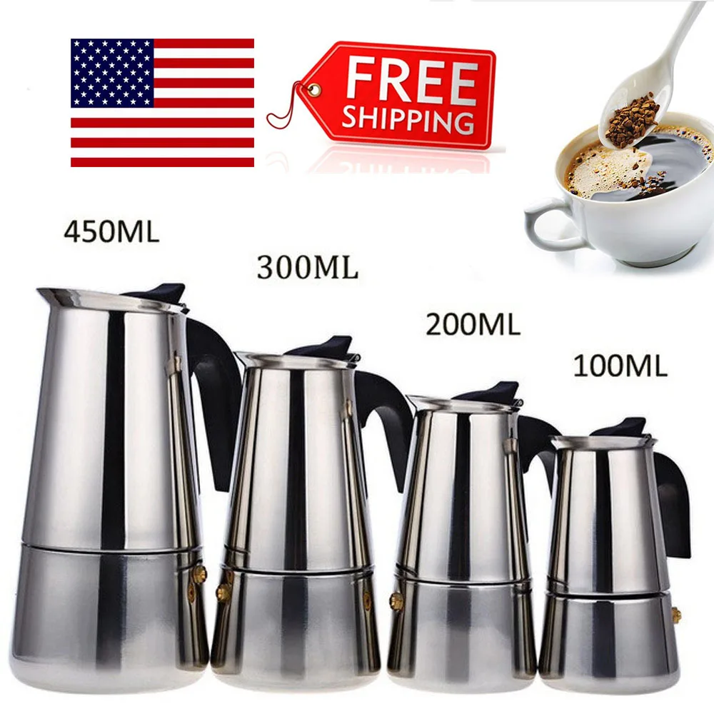 Кофейник из нержавеющей стали Mocha Espresso Latte Percolator плита кофейник инструмент для