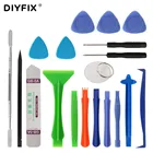 Набор инструментов DIYFIX 19 в 1 мобильный телефон для ремонта iPhone, Samsung, набор ручных инструментов для разборки, набор мини-Отверток