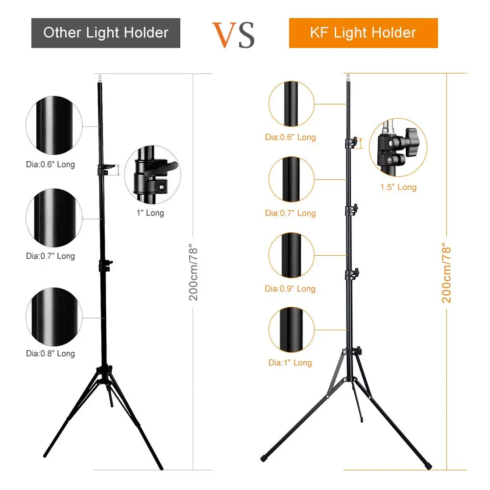 K& F концепция 210 см/82,6" светильник для фотостудии, регулируемый светильник для фотографии из сплава s Штатив для кольцевой светильник s, софтбоксы