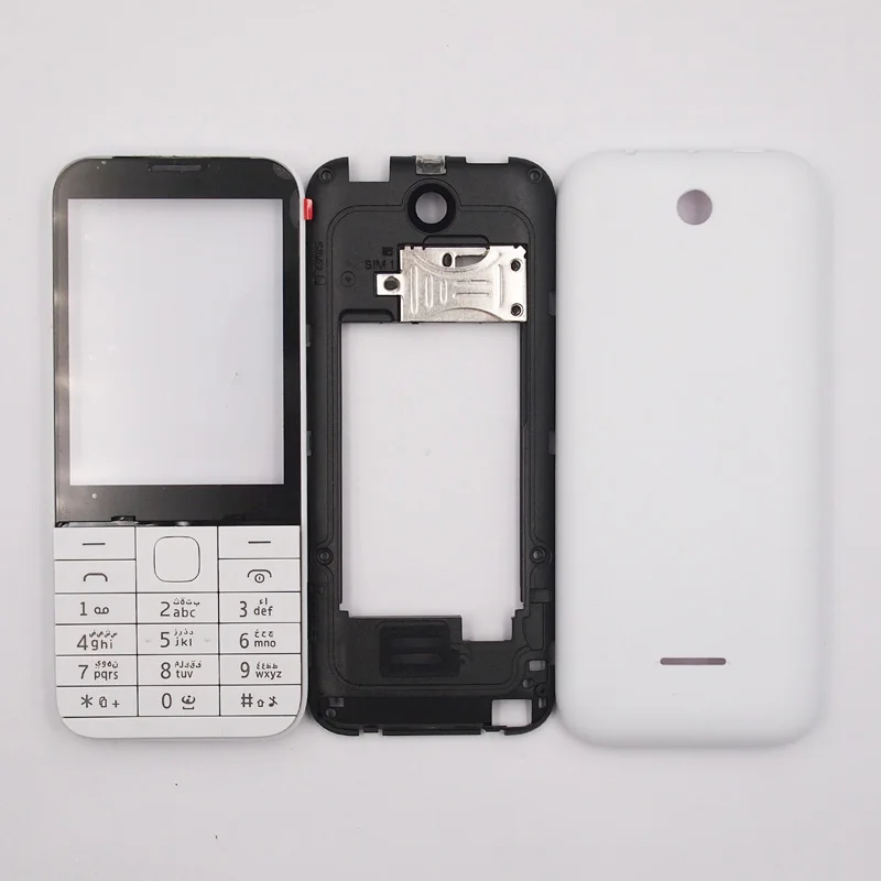 Белый BaanSam Красочный корпус чехол для Nokia 225 N225 с арабской клавиатурой - Цвет: Белый