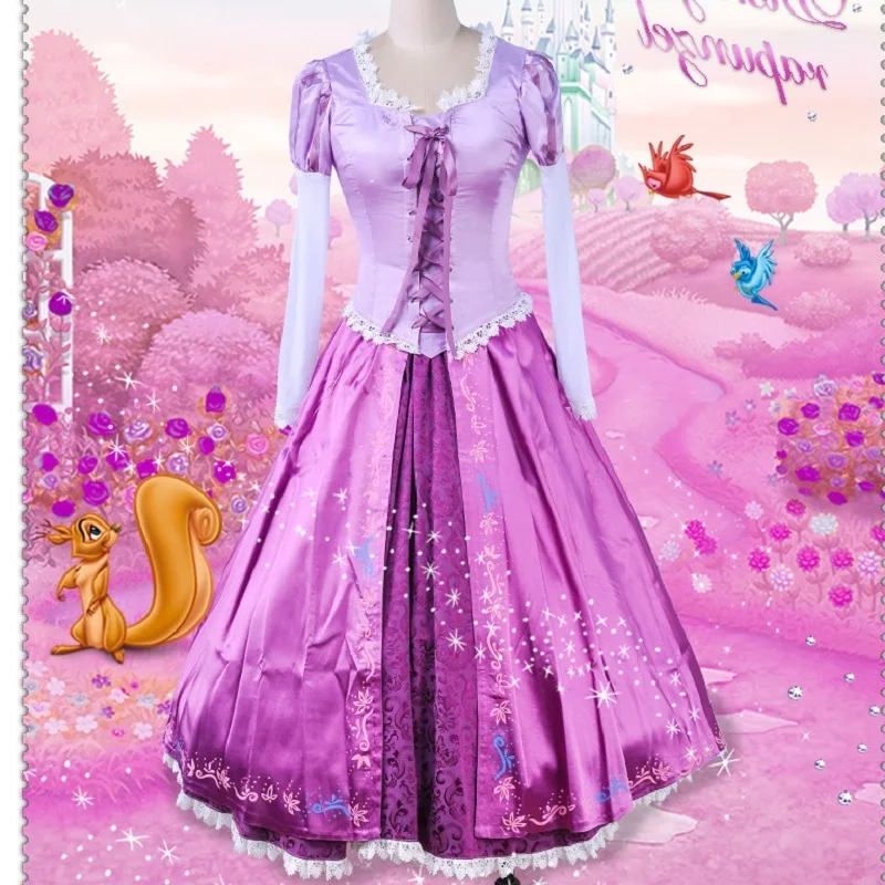 Костюм Рапунцель для взрослых маскарадный костюм женщин принцессы фиолетовый |