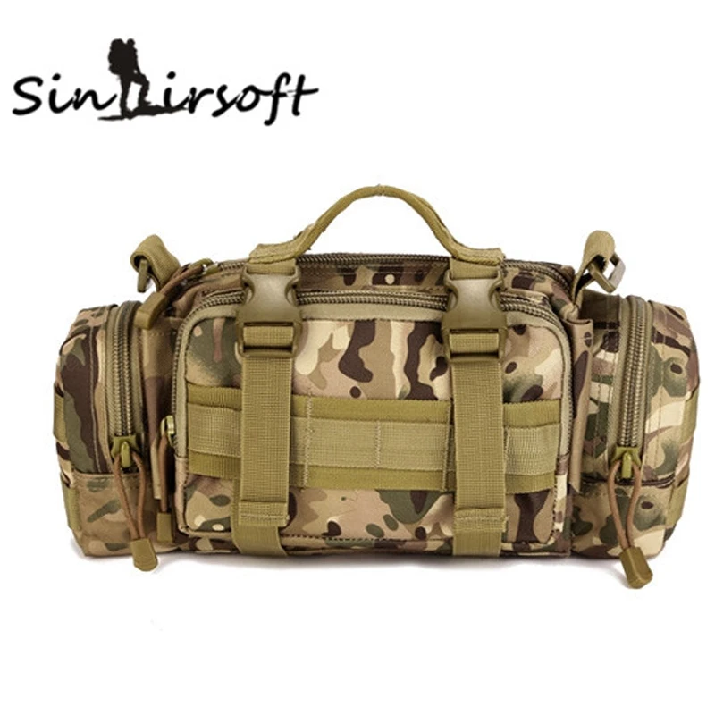 

Усовершенствованная спортивная сумка MOLLE 3 функции: на плечо, на пояс, в руке. Ультра легкая сверхпрочная камуфлированная сумка для охотника,...