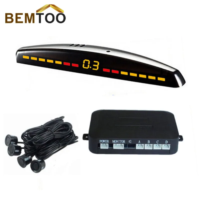 Автомобильный СВЕТОДИОДНЫЙ дисплей датчик парковки комплект Multi-Color 4 Датчика