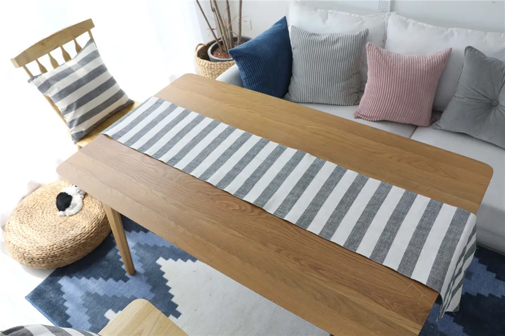 Nodic Print Stripe Table Runner Flag Modern Fashion Tablecloth Cover Placemat Pillowcase Wedding Party Home Decoration | Дом и сад
