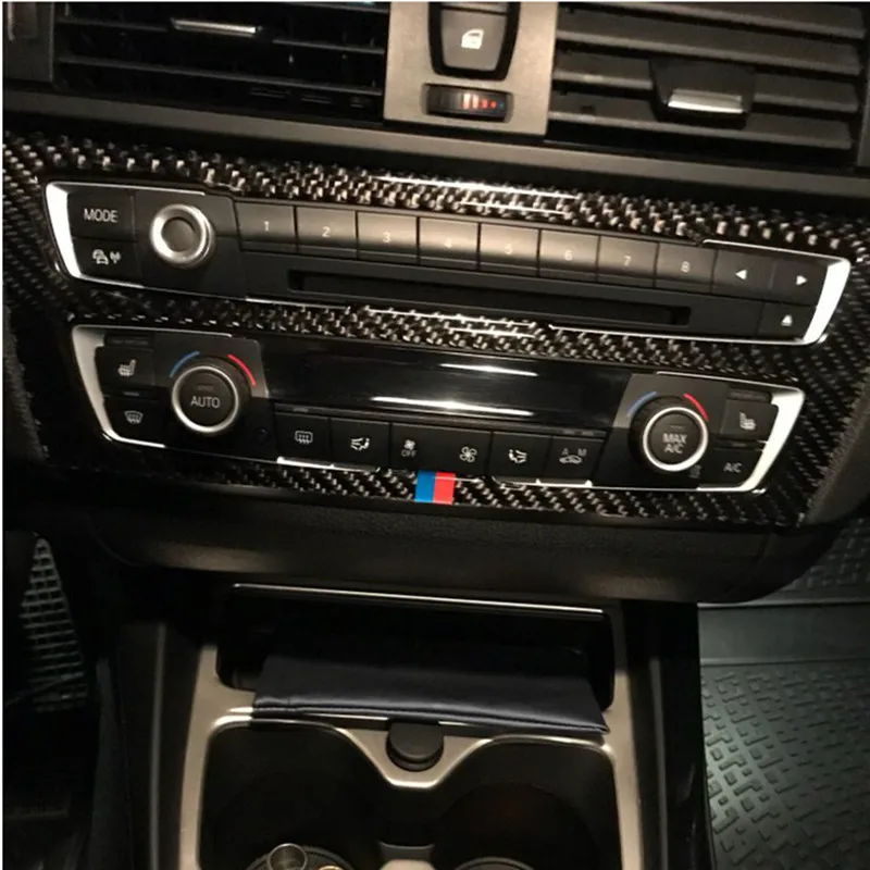 Для BMW F20 F21 Автомобильный интерьер из углеродного волокна кондиционер CD панель