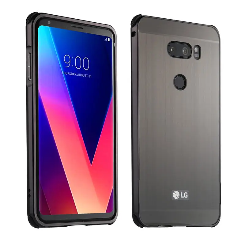 Чехол для LG V 30 V30 с металлической рамкой матовой задней крышкой Жесткий H930 H933