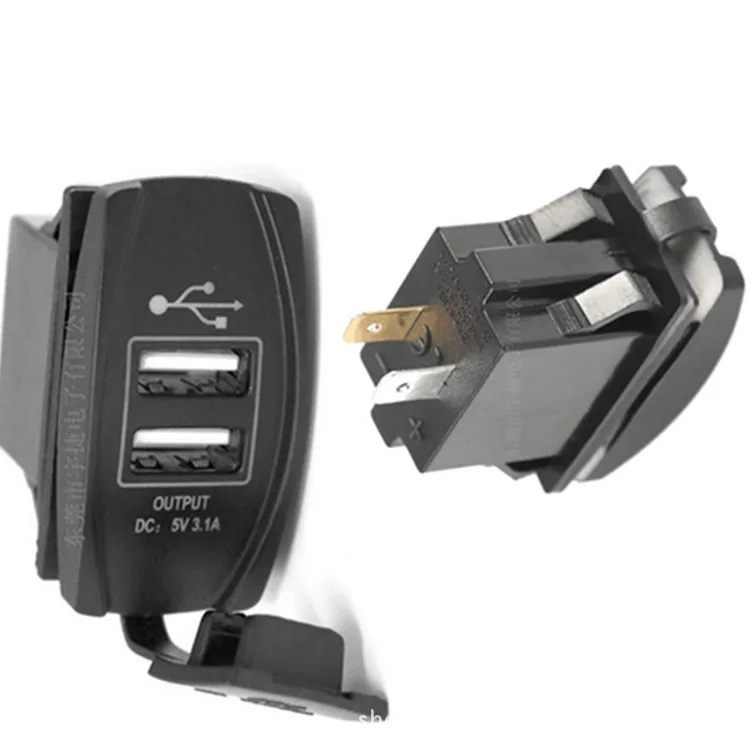 USB Автомобильное зарядное устройство адаптер питания 5V 3.1A универсальное двойное