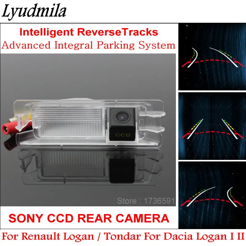 Lyudmila FOR Renault Logan / Tondar For Dacia Logan I II Car Tracks Chip Rear Camera / HD CCD Intelligent Dynamic Parking line