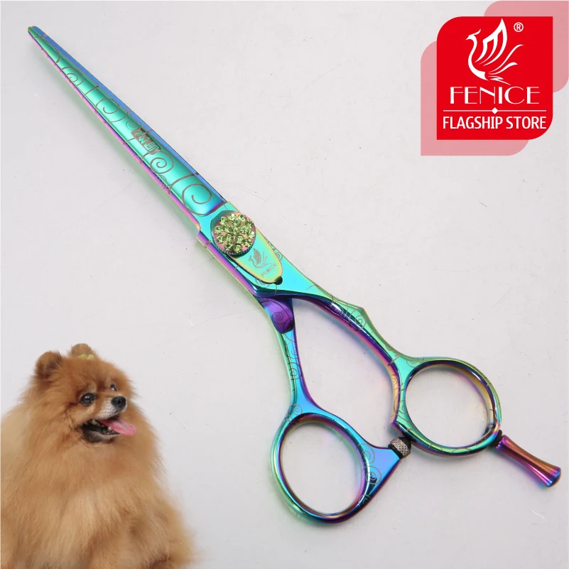 Fencie профессиональные зеленые 6 0 дюймовые импортные 440c ножницы для стрижки