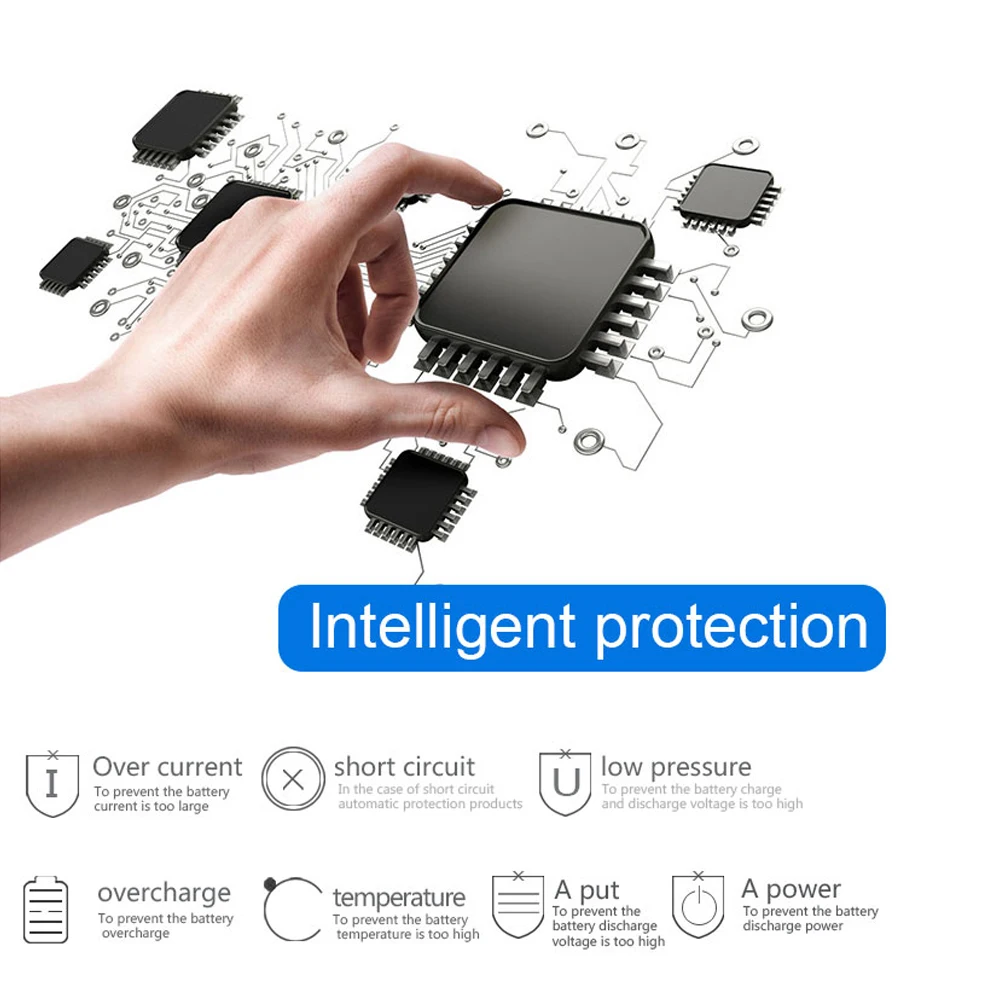 RQ DC12V 12800 8000 мАч супер Перезаряжаемые полимерная литий-ионный Батарея-синий |