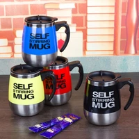 creative stainless steel electric shaker coffee cup smart automatic mixing coffee mug milk juice drinkware mug insulation cup