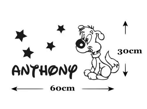 Виниловая наклейка на стену с изображением собаки и звезд|wallpaper screen|stickers miniwallpaper