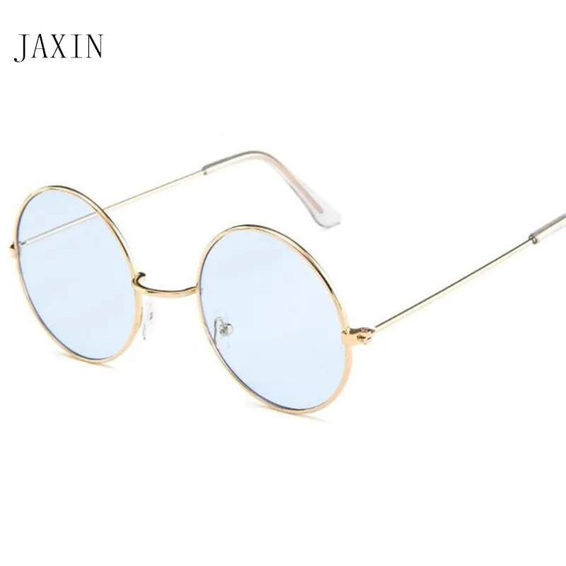 JAXIN индивидуальные трендовые Круглые Солнцезащитные очки женские модные новые