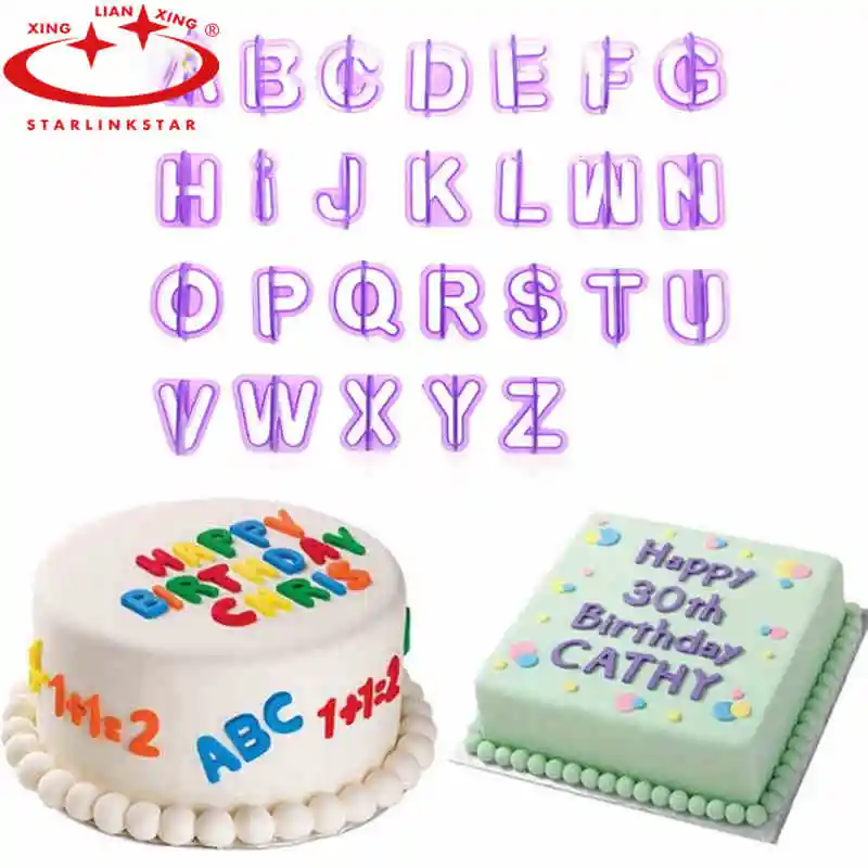 40 шт./компл. 3D форма для торта с буквами тиснения печенья инструменты выпечки