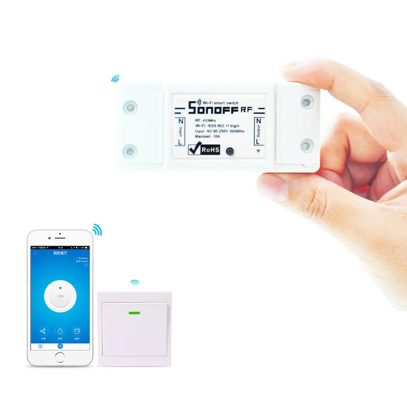 Sonoff rf wifi умный переключатель и 86 настенный panell беспроводной передатчик