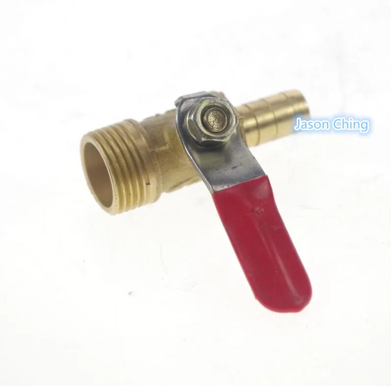 

12 мм шланг Колючая x 3/8 "BSPP соединение мужской воздушный латунный шаровой клапан 12 мм шланг