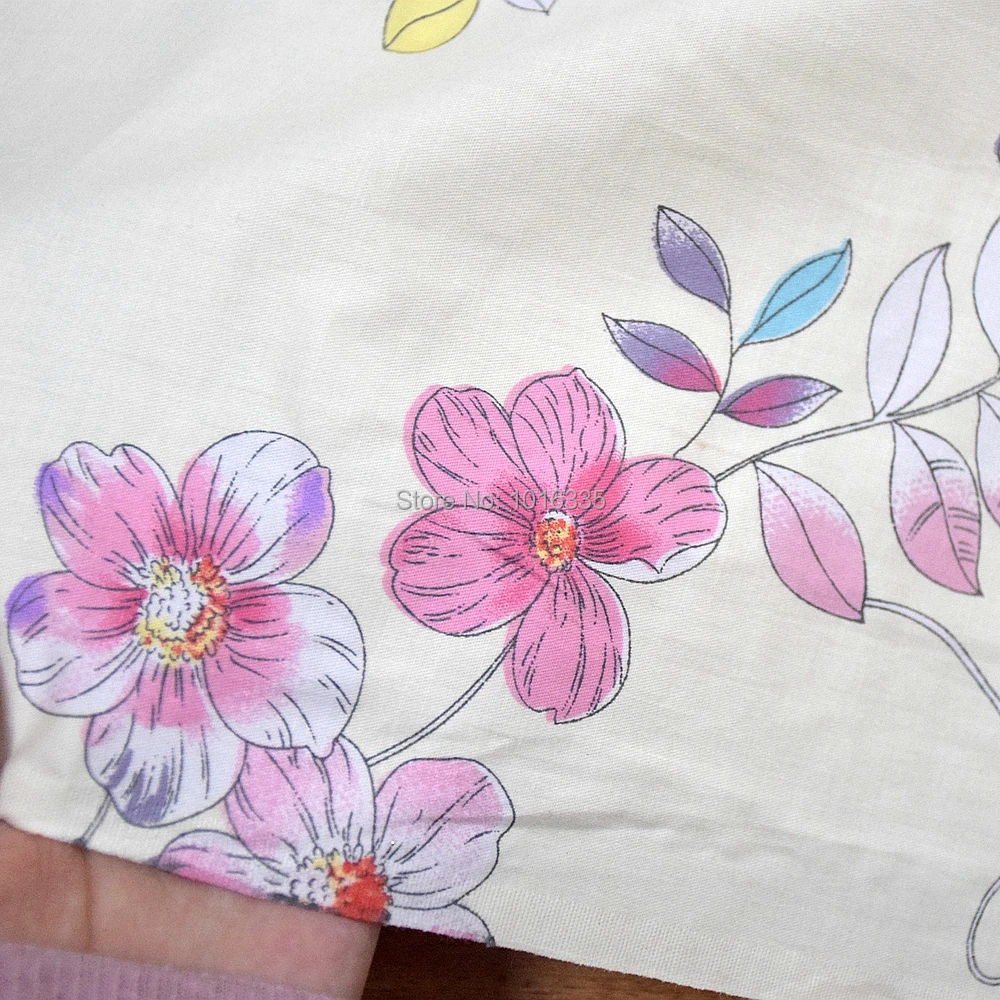 2018 Free shipping 160CM Width Flower Cotton Fabric / Floral Printed telas patchwork fabric | Дом и сад